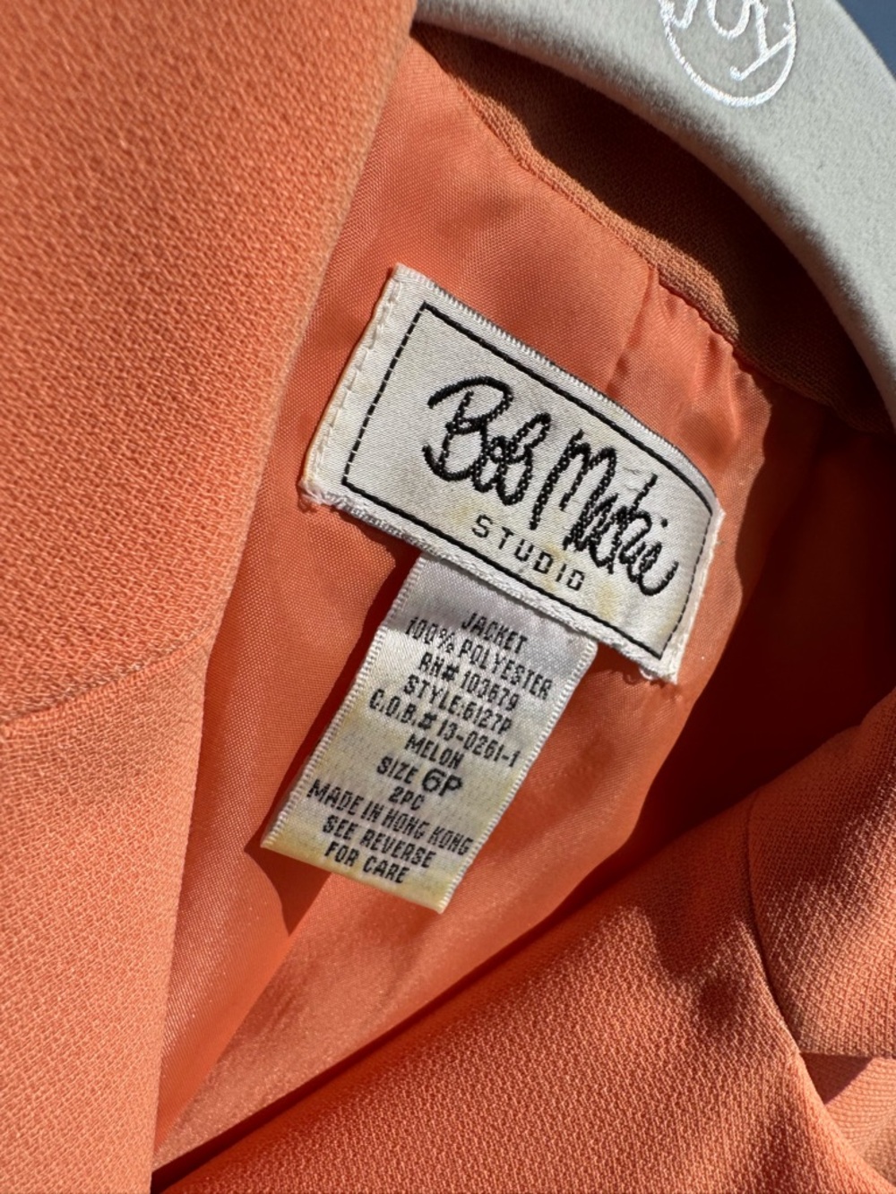 Vintage Bob Mackie Studio Melon Blazer and Skirt Two Piece
